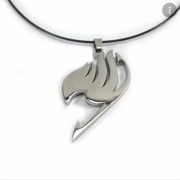 Silver Tone & Black Fairy Tail Necklace - Picture 2 of 5